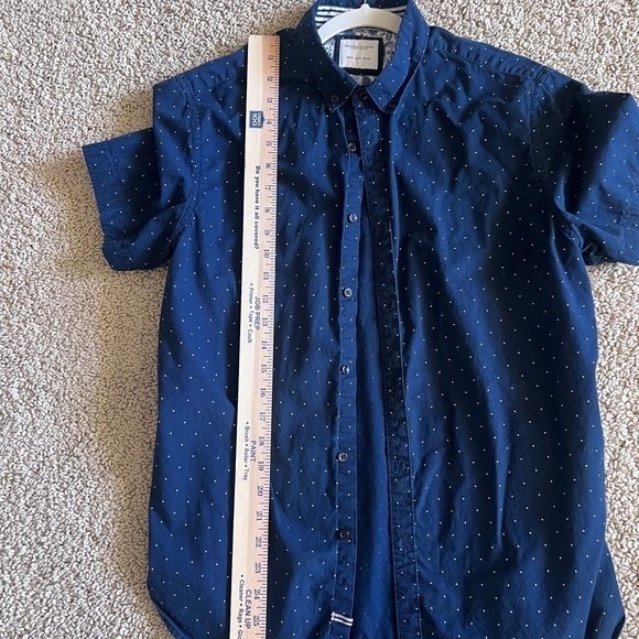 Denim & Flower Blue Casual Button Down Shirt 310 - Picture 9 of 12